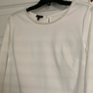 Talbots Pearl Trimmed blouse